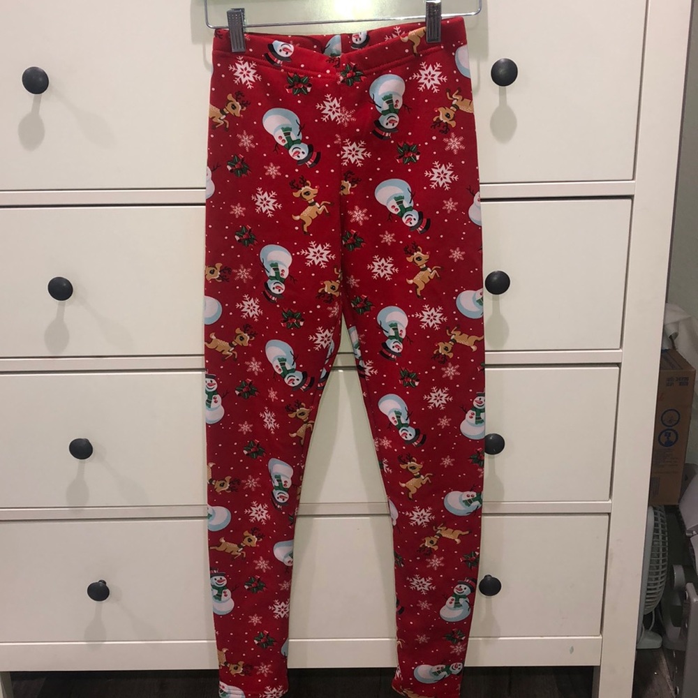 red christmas leggings